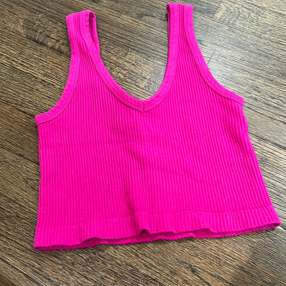 hot pink tank top